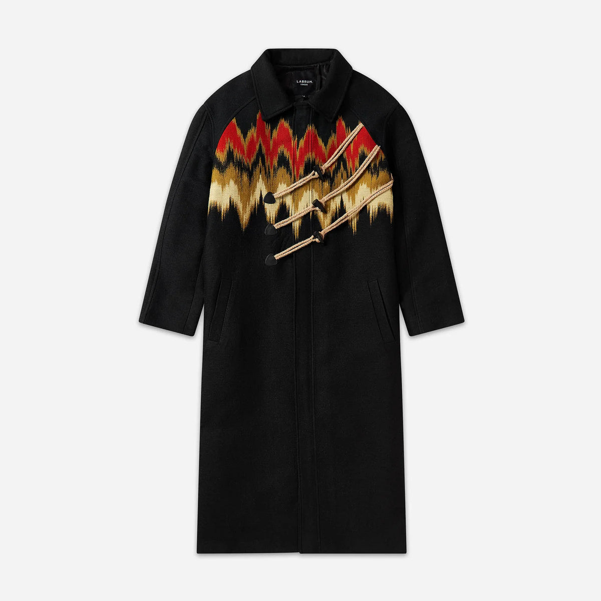 WOVEN BLUR DUFFEL COAT