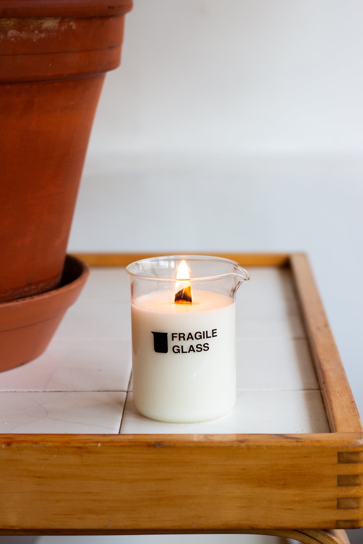 Fragile Glass "SMELL #2" Candle